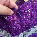 Mori Lee A-Line Sweetheart Beading Sleeveless Short Chiffon Cocktail Dress Sz 6 Photo 11