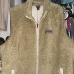 Patagonia  Los Gatos Fleece Vest Women's xl Beige Full Zip Collared Pockets Photo 0