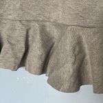 Susana Monaco Plunge V Neck Sleeveless Ruffle Hem Mini Dress in Fog Grey Photo 3