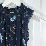 Eyeshadow Junior’s Floral Navy Flowy Tank Top Sz XS Photo 2