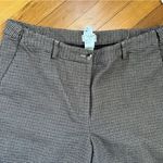 Vintage 90s L.L. Bean Womens 16 Houndstooth Plaid Dress Pants Brown Photo 1