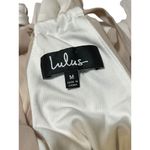 Lulus Lulu’s Totally Tranquil Beige Color-Block Maxi Dress Chiffon Pleated Halter Tie Photo 10