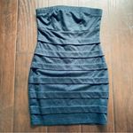 Forever 21  Blue Jean Denim-Like Bodycon Strapless Mini Dress Photo 0