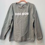 KatyDid  DOG MOM CORDED CREW SWEATSHIRT gray  sz Medium Photo 1