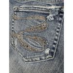 Seven 7 Jeans Womens 30x30 Blue Bling Pockets Straight Distressed Tag 4 Photo 12
