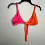 Parade criss cross color block bikini top thong bottom women’s size medium/Large Orange Photo 7