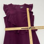 Adrianna Papell  Dress Womens Size 0 Plum Purple Ruffle Sheath Mini Photo 7
