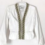 Milly  white embellished blazer jacket size 4 Photo 0