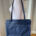 Vintage AVON Navy Blue Vinyl Large Tote Bag Photo 0