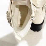 XOXO  BOOTS WOMENS 8.5 WHITE SILVER GREGOR MOTO ANKLE LUG SOLE STUDDED BOOT Photo 4