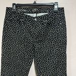 Ann Taylor Loft Womens Black Tan Polka Dot Modern Straight Leg Casual Pants Size Photo 1