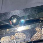 Frame Clutch Small-gold Bead Applique Jewel gold Metal  lift-clasp closure. Photo 4