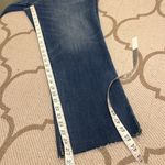 EXPRESS 90’s slim high rise FlexX stretch raw hem jeans, large short: 12/14/16 Photo 6