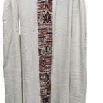 Hem & Thread  White Textured Midi Dress with Boho Straps Women’s Size Large Photo 2