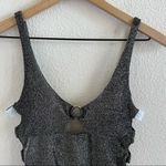 Bebe NWT Metallic One Piece Strappy Side Swimsuit Small Photo 1