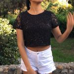 Nordstrom Black Lace Crop Top Photo 0