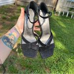 Franco Sarto  RANIA Womens High Heels Sandals Glitter Pumps black size 10 wedding Photo 5