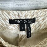 Nic+Zoe Womens size 16 Abstract Print Cream Cropped Trouser Pants Photo 2