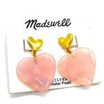 Madewell  Fresh Water Pearl HeartShaped Drop Earrings NWT Photo 1