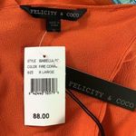 Felicity & Coco Isabella Ruffle Trim Dress XL Slipdress Fire Coral New Orange Photo 7