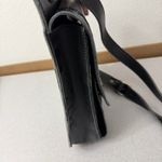 Stanley Street Leather Saddle Bag Purse Crossbody Black Brass Buckles Womens Photo 10