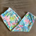 Lilly Pulitzer Luxletic High Rise Leggings Fished My Fish Print Size XXL UPF 50+ Photo 1