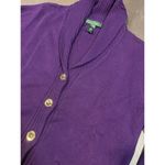 Ralph Lauren Purple Knit Cardigan with Gold Buttons - Luxurious Comfort B-22 Photo 3