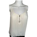 EXPRESS  Ivory Tank Top Women’s small Off White 1/4 Zip loose fit​ Photo 1