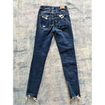 American Eagle  Dark Wash Distressed High Rise Jeggings Size 2 Photo 1