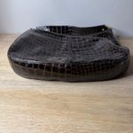 Cole Haan  Bag Vintage Croc-Embossed Brown Hobo Shoulder Purse Gold Hardware Photo 3