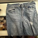 JustFab  Blue Boyfriend Jeans with Distressed Details Photo 0