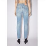 Acne Studios Womens Jeans High Rise Slim Fit Cropped Melk Light Blue 26 EU 30 Photo 2