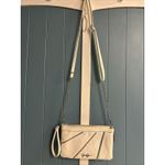 Jessica Simpson Ivory Leather Wallet Leopard Print Interior Trifold 9”x6” Photo 2