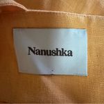Nanushka Kubra Dress L Orange Linen Cutout Tie Front Midi Size L Photo 9
