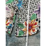 Happening in the present Semi Sheer Floral Half Sleeve Kimono Cardigan Size M Photo 6