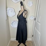 The Limited NTM: Empire Waist Pleated Accordion Skirt Black Midi Dress Sz 10 Photo 6