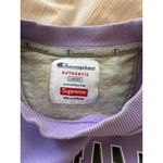 Supreme Champion Purple Stay In School Crewneck Sweatshirt large Photo 2