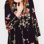 Philosophy Floral Embroidered Black Dress/Tunic Size Medium Boho Hippie Sz Med Photo 0