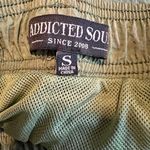 Olive green women’s addicted soul size small embroidered shorts Photo 3