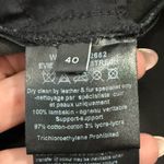 Joseph  Black Lambskin Leather Low Rise Evie Zip Ankle Skinny Pants Size 40 / 8 Photo 3