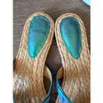 Alexandre Birman  Clarita Iridescent Leather Flat Sandals Size 39/8.5 Photo 2