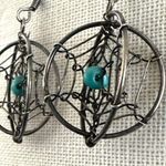 Steampunk Dream Catcher Earrings Sterling silver Photo 1