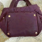 INC maroon, quilted nylon tote bag Purple Photo 1