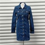 Celebrity Pink  Womens Denim Dress Medium Blue Button Front Y2K Coastal Cowgirl Photo 1