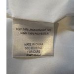 Modcloth  Women Size XL White‎ Ruffle Trim Blazer Linen Blend Cropped Jacket Photo 7