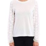 See By Chloe See By Chloé White Floral Appliques T-shirt Sz S Photo 6