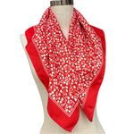 Bundle of 2 Scarves Red Heart Print & Blue Equestrian Horse Bit Square Scarves Photo 3