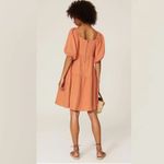 Louna Rust Orange Tiered Cotton Mini Dress MEDIUM Photo 7