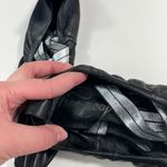 Free People Solitare Black Silver Metallic Strap Point Toe Ballerina Flats 37 Photo 2