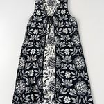 Gudrun Sjödén L Black & White Floral Knit Vest Tunic Organic Cotton linen NWOT Size L Photo 2